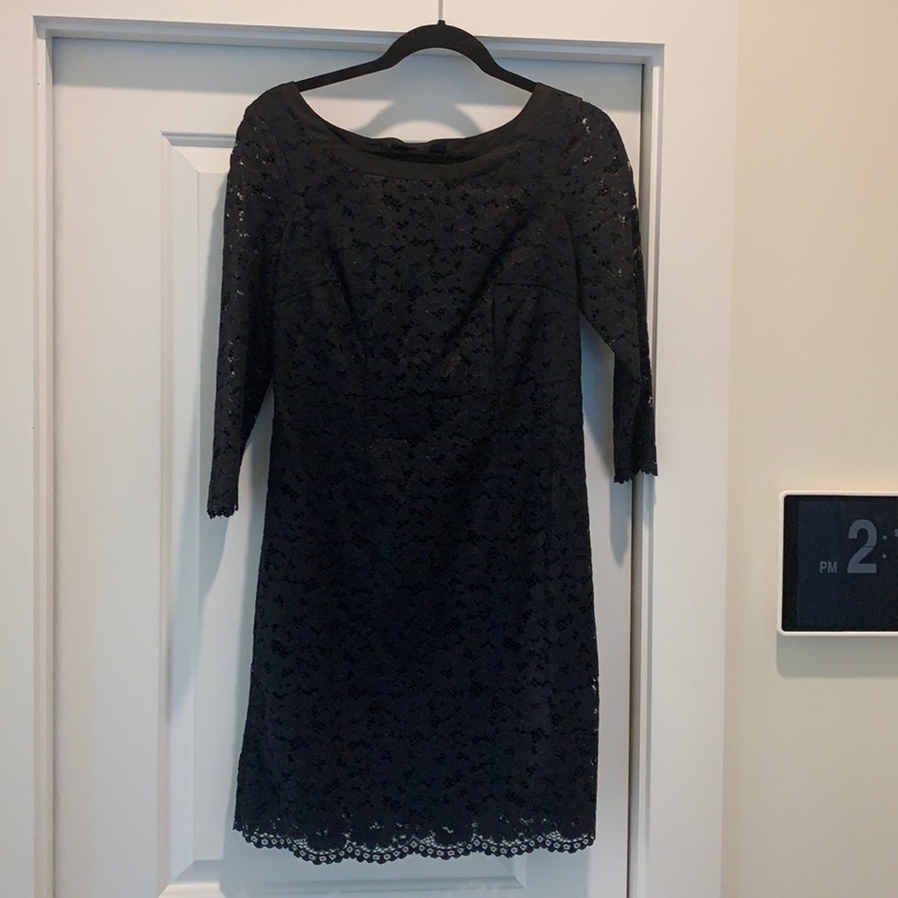 Lilly Pulitzer Black lace shift dress size 2